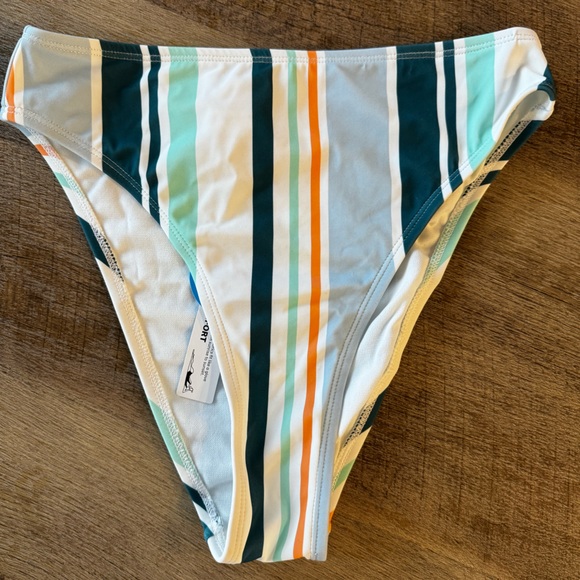 Cupshe Fit and Comfort High Rise Striped Bikini Bottom Size Small - Picture 4 of 6